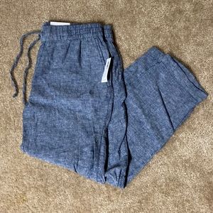 NWT Old Navy denim-style linen pants